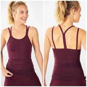 Burgundy Fabletics Kathie Seamless Supprt Tank
